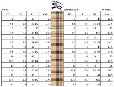 burberry mens sizing|Burberry size chart conversion.